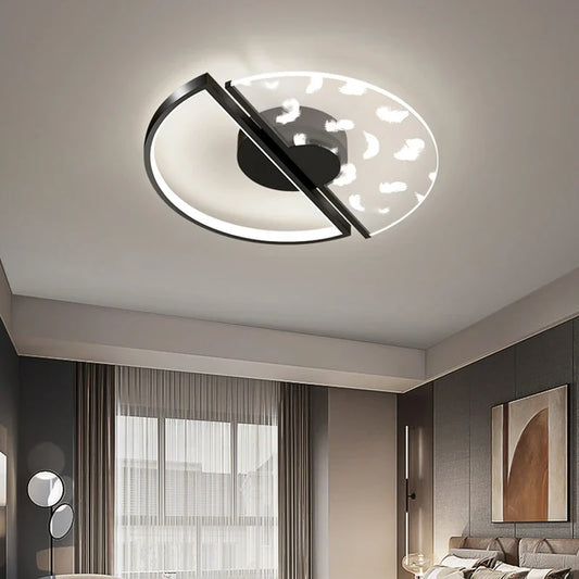 plafonnier led moderne avec intensité variable et design unique.