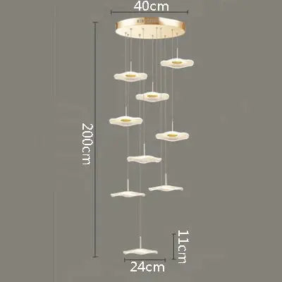 suspension moderne en acrylique pour décoration intérieure élégante.