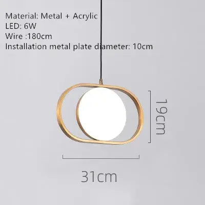 suspension led rotative design pour café bar restaurant et hall.