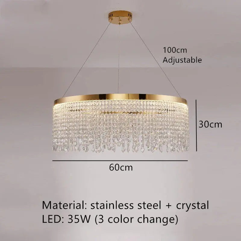 lustre moderne en cristal pour décoration intérieure élégante.