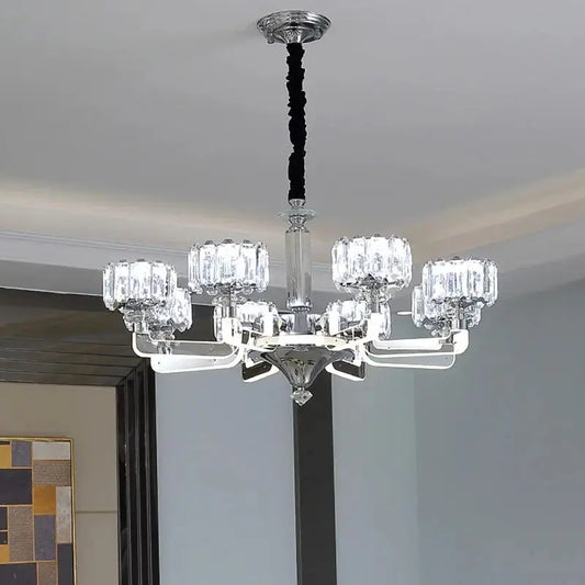 lustre en cristal moderne luxe pour décoration intérieure élégante.