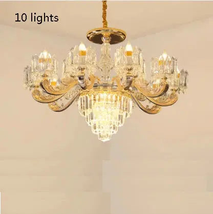 lustre en cristal éclairage pour intérieur élégant et raffiné.