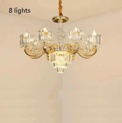 lustre en cristal éclairage pour intérieur élégant et raffiné.