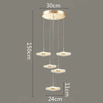 suspension moderne en acrylique pour décoration intérieure élégante.