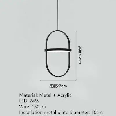 suspension led rotative design pour café bar restaurant et hall.