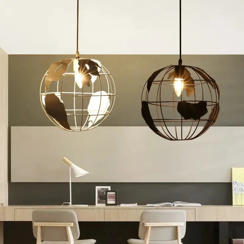 suspension à led globe rétro pour restaurants cafés et bars.