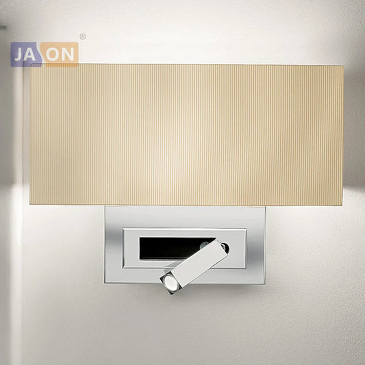 applique murale led nordique en fer et aluminium rotative sans fil.