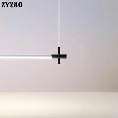 suspension moderne à bande led design minimaliste pour divers espaces.