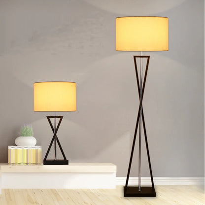 lampadaire led en tissu de fer nordique pour intérieur moderne.