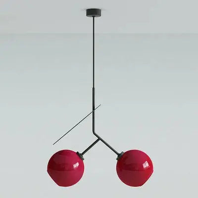 suspension lumineuse cerise originale pour décoration intérieure.