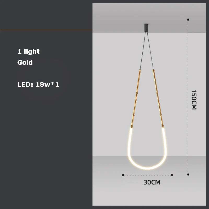 lustre linéaire à led design en acier inoxydable minimaliste.