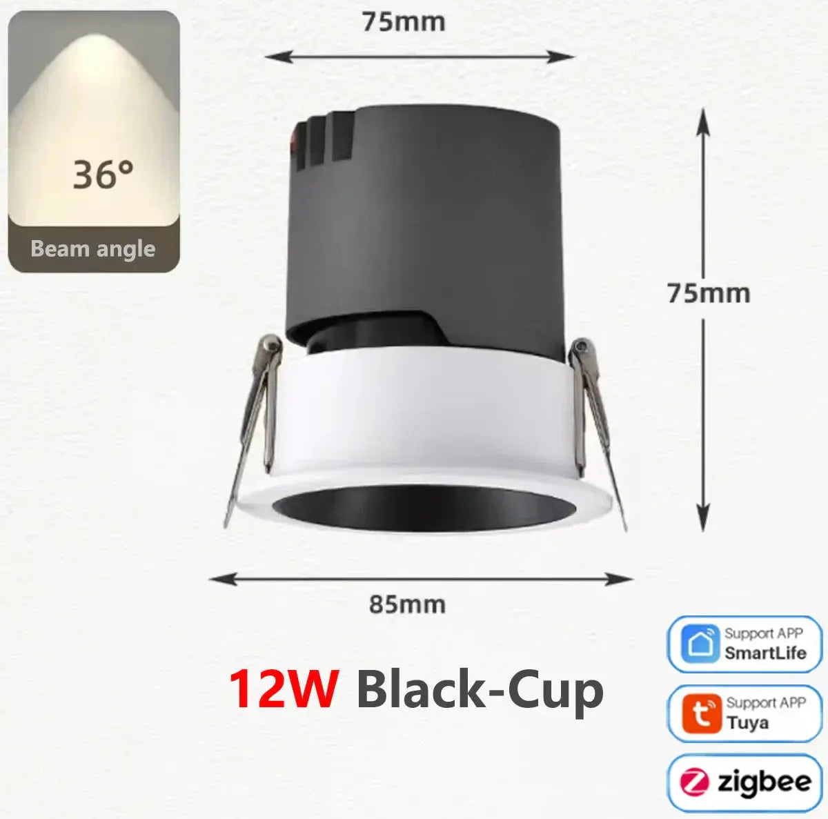 spot led cob zigbee intensité variable en aluminium.