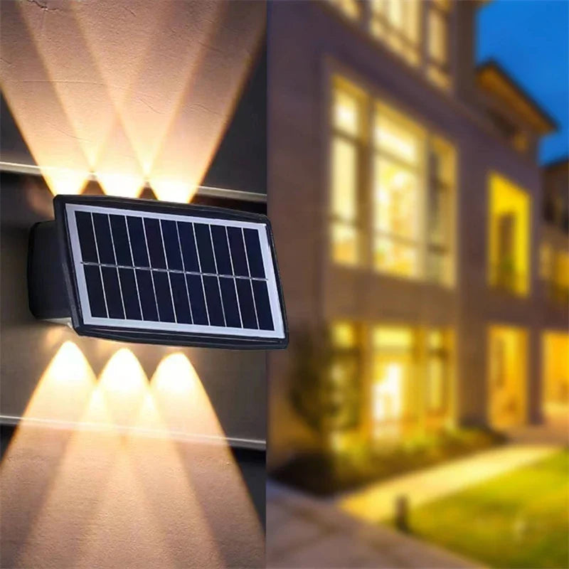 applique murale solaire à led avec contrôle intelligent pour jardin et balcon.