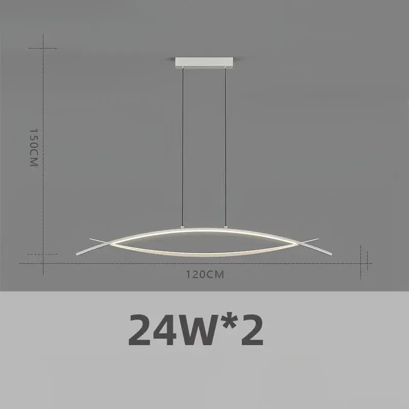 suspension led moderne pour espace contemporain et minimaliste.