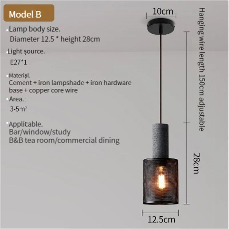 suspension industrielle en béton pour décoration intérieure Rayonnia  Luminaire Rayonnia