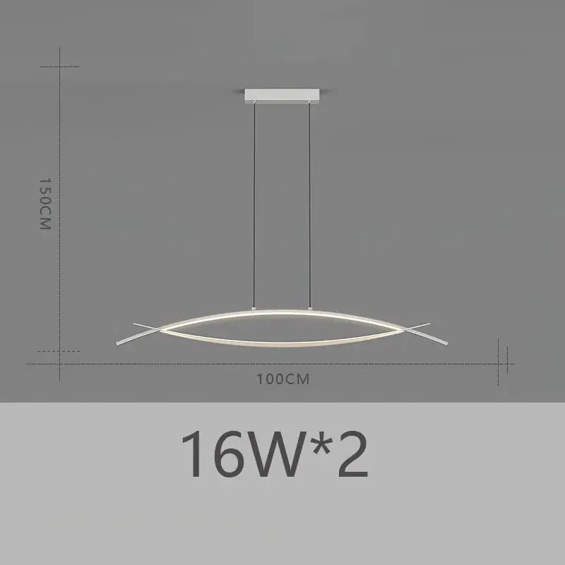 suspension led moderne pour espace contemporain et minimaliste.