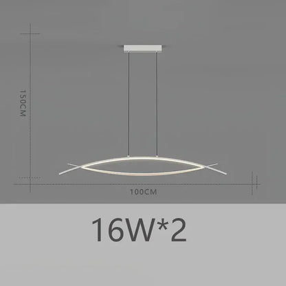 suspension led moderne pour espace contemporain et minimaliste.