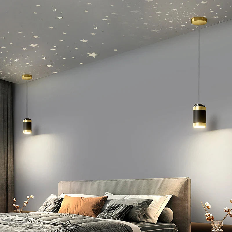 lustre led moderne à suspension pour intérieur nordique décoratif.