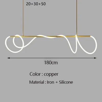 lustre moderne à long tuyau pour décoration intérieure élégante.