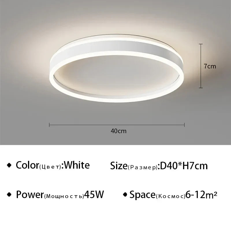 plafonnier led nordique à intensité variable pour intérieur.