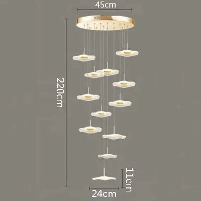 suspension moderne en acrylique pour décoration intérieure élégante.