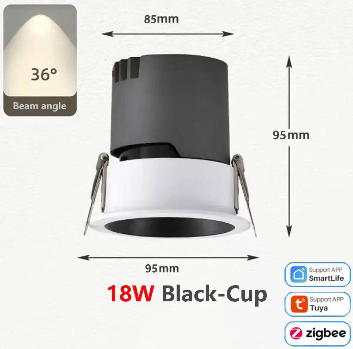 spot led cob zigbee intensité variable en aluminium.