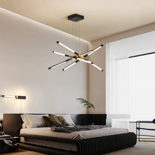 lustre led moderne avec intensité variable pour intérieur.