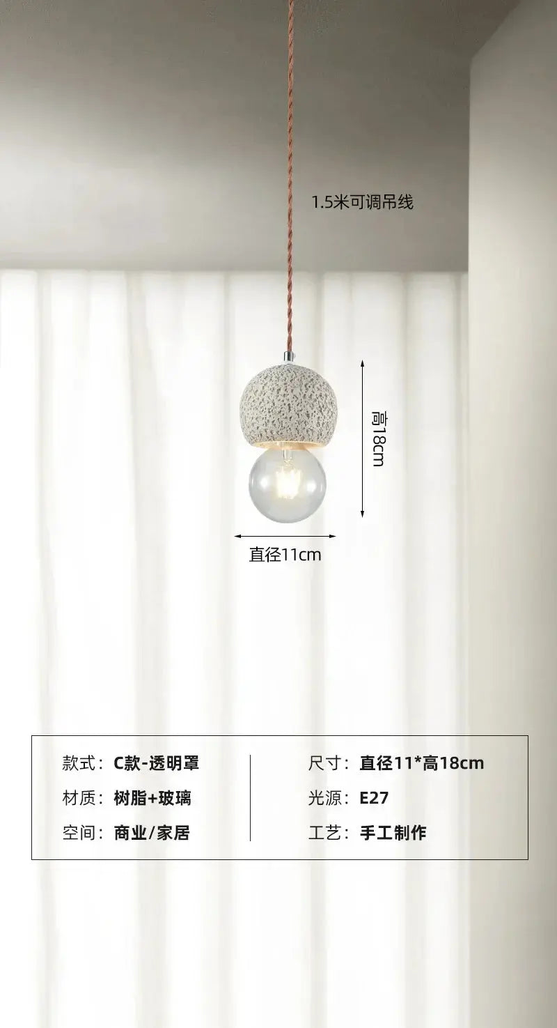 suspension wabi-sabi design nordique luminaire créatif pour intérieur.