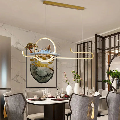 suspension de style chinois pour ambiance zen et moderne.