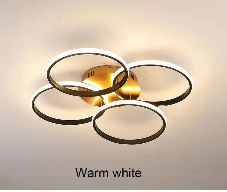 Lustre LED Rond en Métal.