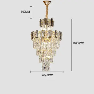 lustre en cristal design contemporain pour intérieur élégant.