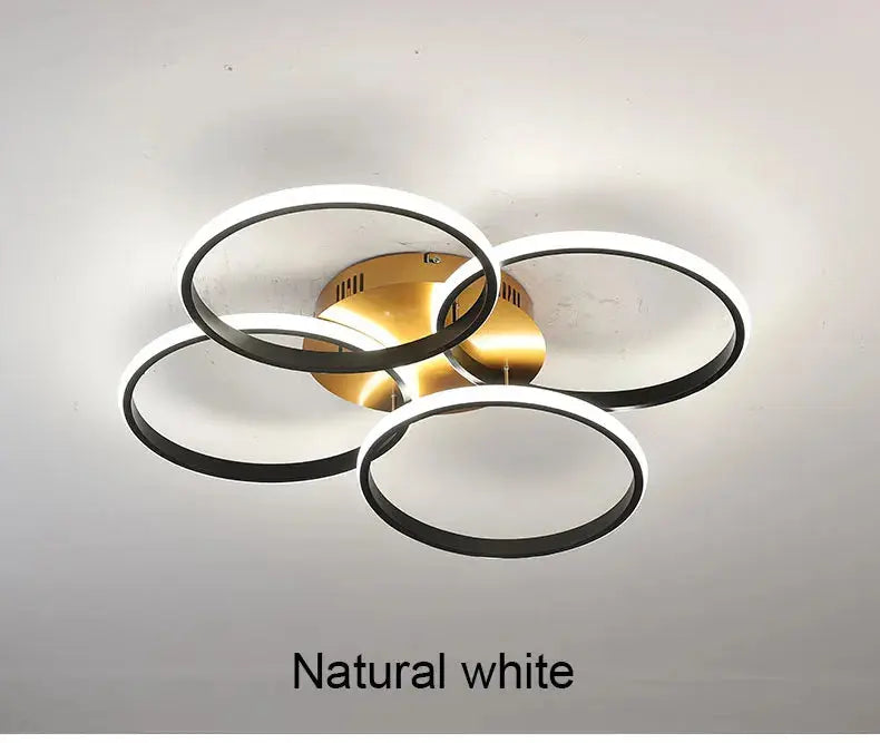 Lustre LED Rond en Métal.