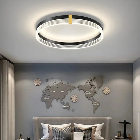 plafonnier led moderne design circulaire en acrylique pour divers espaces.