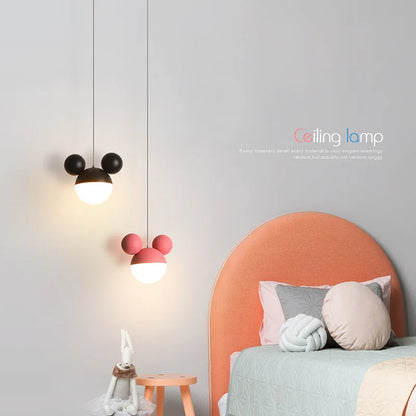 suspension mickey lampe moderne créative pour enfant.