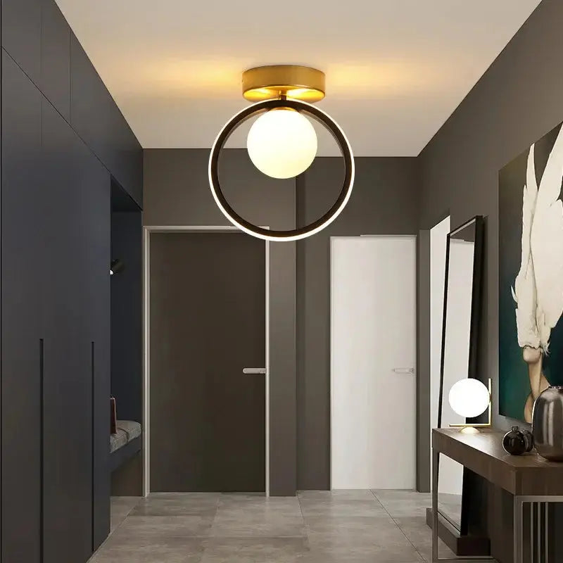 plafonnier led moderne en verre pour décoration intérieure et éclairage.