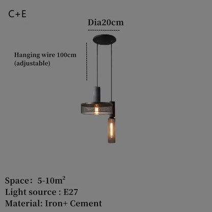 suspension industrielle en béton pour décoration intérieure Rayonnia  Luminaire Rayonnia