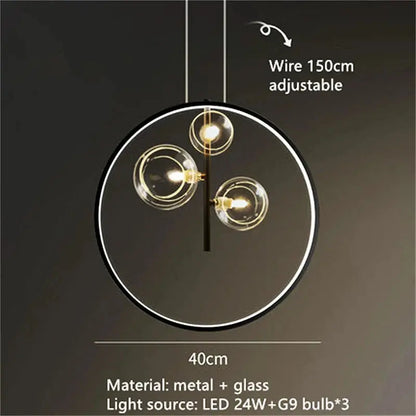 lustre en verre design nordique pour éclairage moderne décoratif.