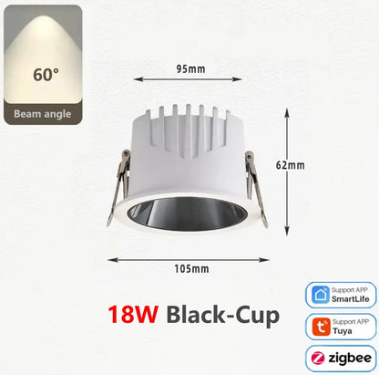 spot led cob zigbee intensité variable en aluminium.