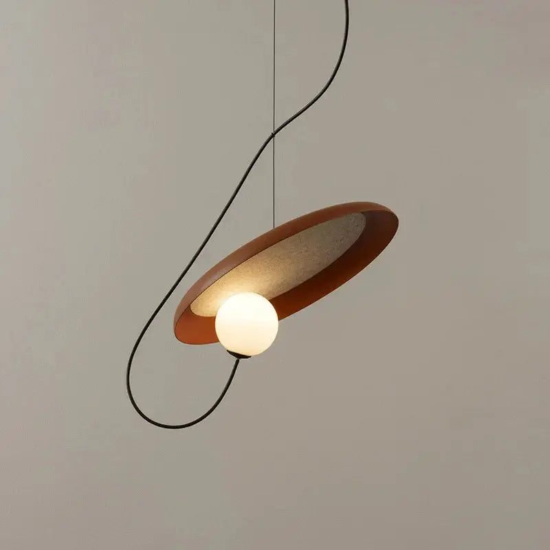 suspension led 3d design avec boule mobile et cordon ajustable.