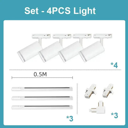 spot led sur rail pour magasin et décoration intérieure.