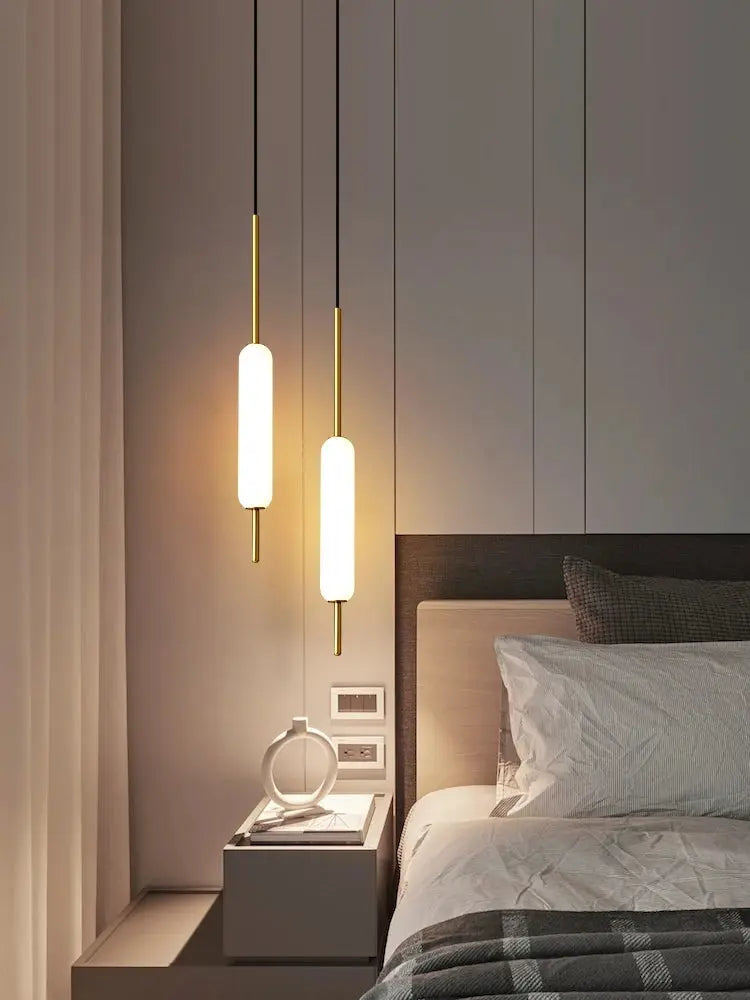 Double Lampe Nordique suspendue.