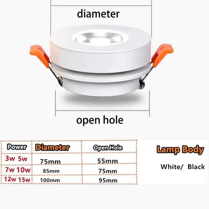 SPOT MODERNE LED ROND ET ORIENTABLE.