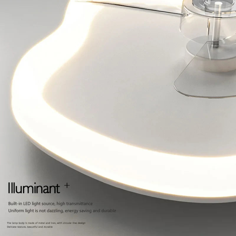 plafonnier minimaliste nordique avec lumière led et télécommande.