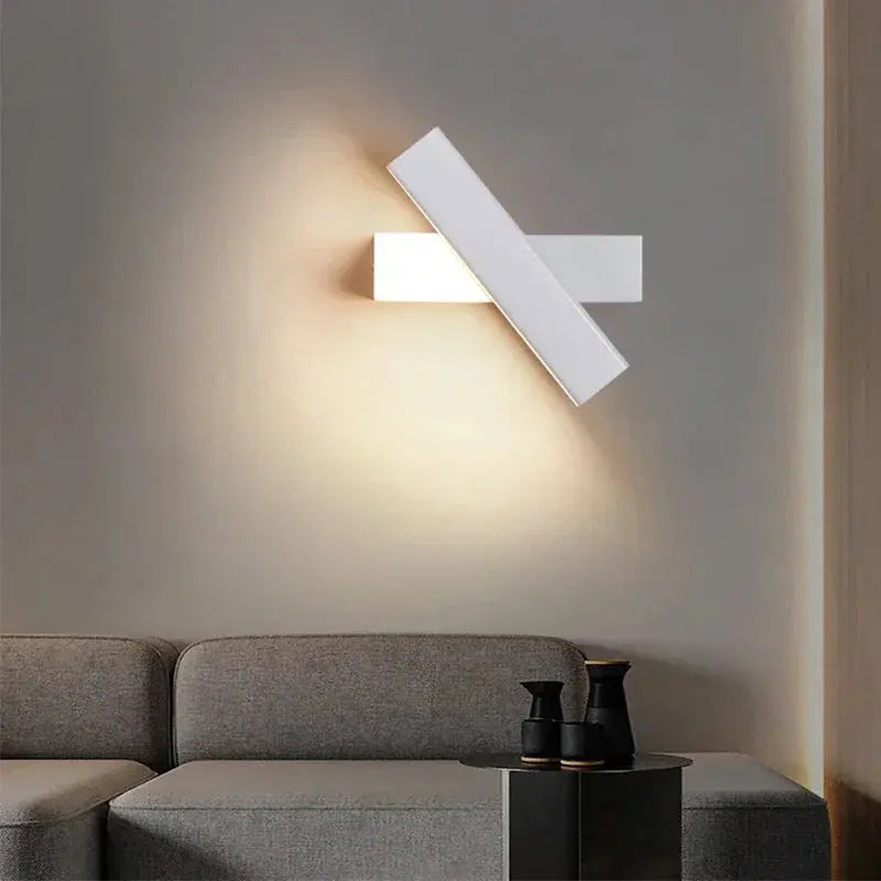 applique murale led moderne rotative pour décoration intérieure.