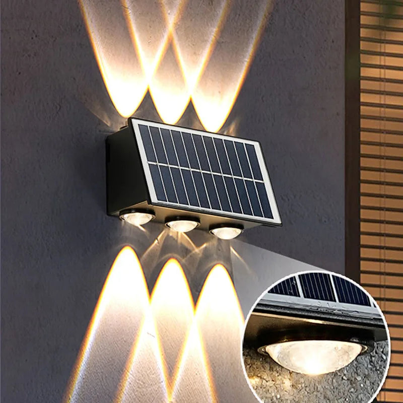 applique murale solaire led moderne pour extérieur décoratif.