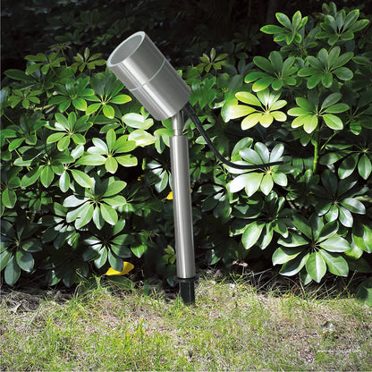 lustre en acier inoxydable pour éclairage de jardin extérieur.