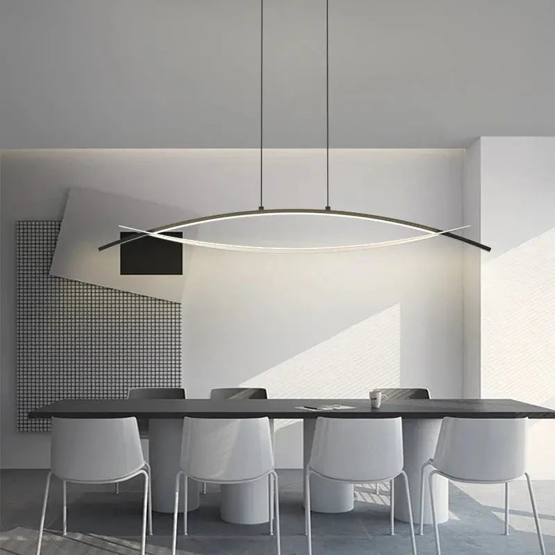 suspension led moderne pour espace contemporain et minimaliste.