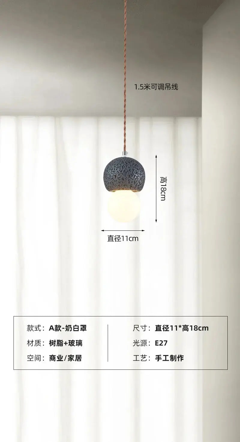 suspension wabi-sabi design nordique luminaire créatif pour intérieur.