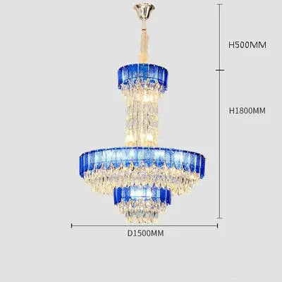 lustre en cristal de luxe pour hôtel et villa.