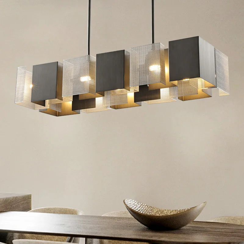 lustre moderne à LED pour décoration intérieure élégante.